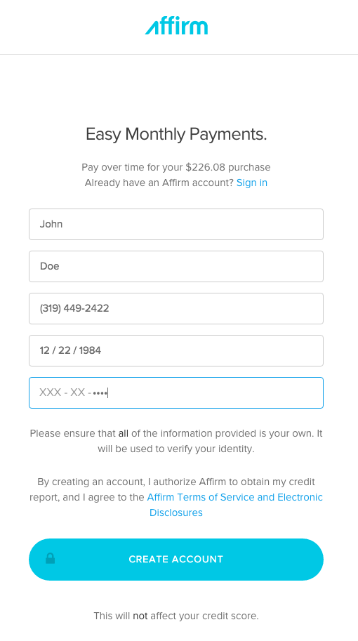 How do I use Affirm for monthly payments? – KC HiLiTES